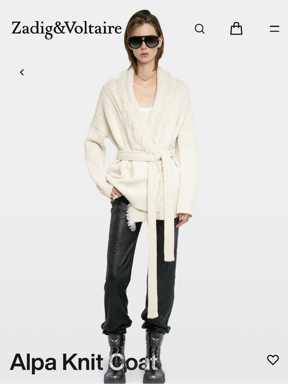 Zadig & Voltaire Alpa Knit Coat